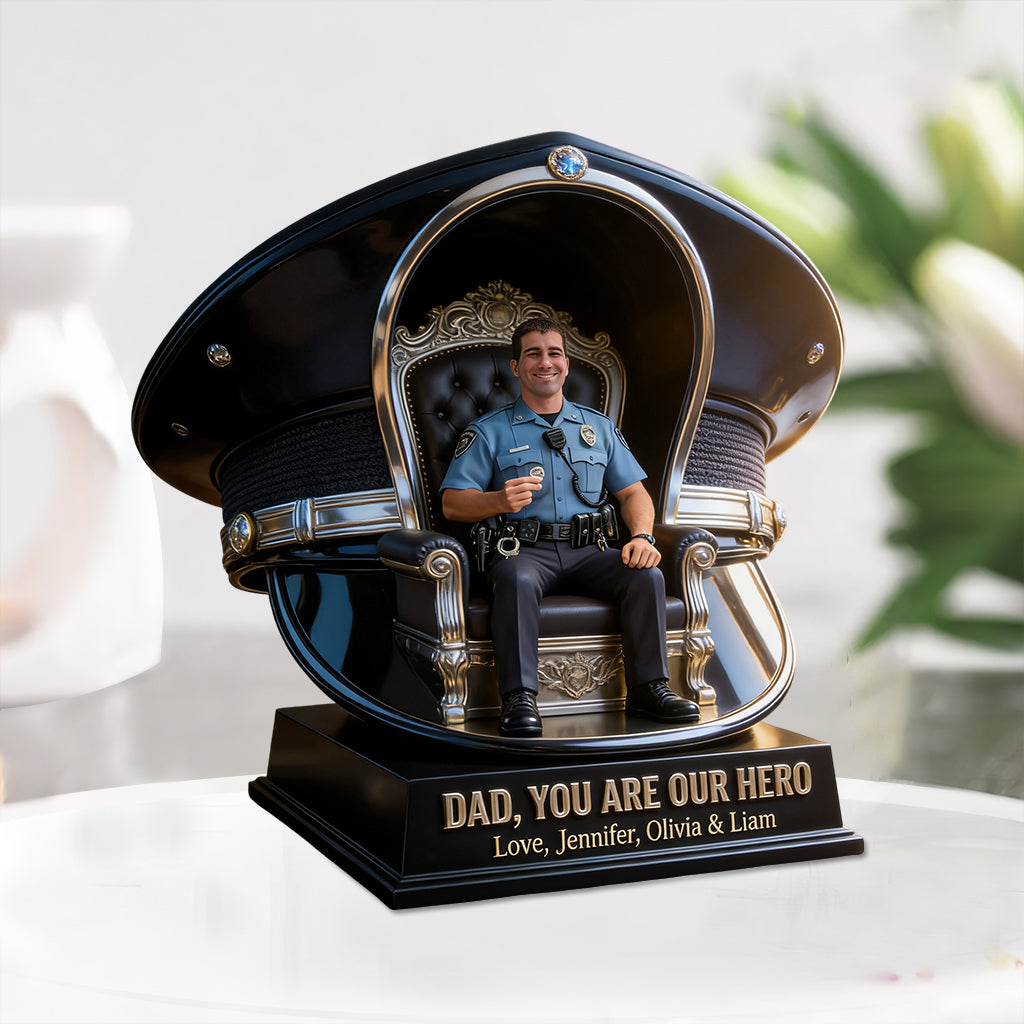 Police Dad - Personalized Police Officer Custom Shaped Acrylic Plaque