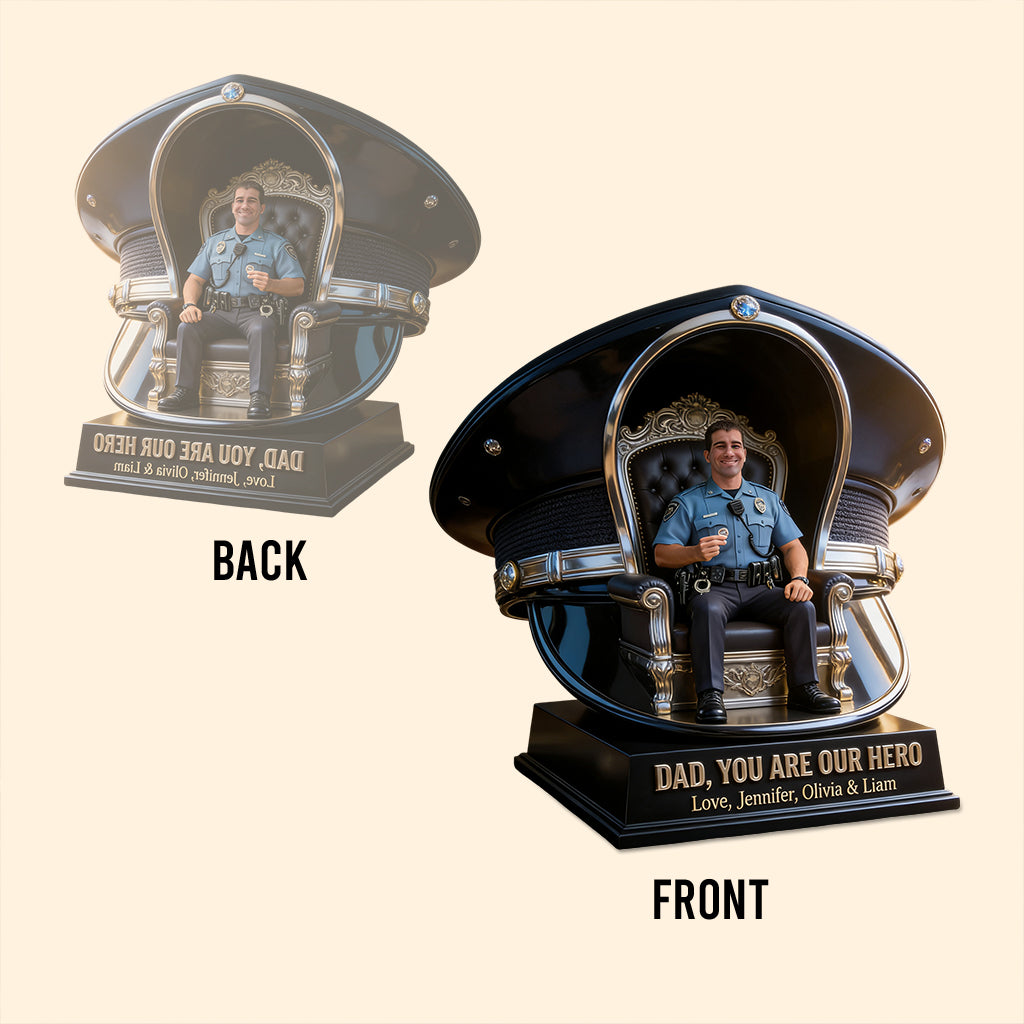 Police Dad - Personalized Police Officer Custom Shaped Acrylic Plaque