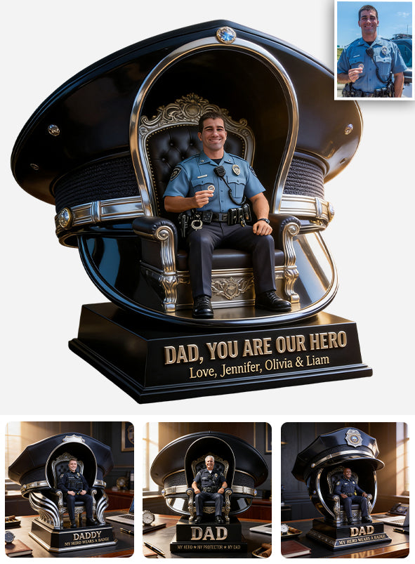 Police Dad - Personalized Police Officer Custom Shaped Acrylic Plaque