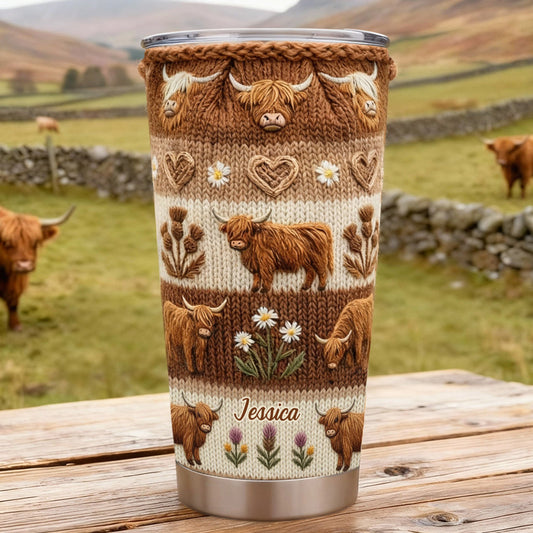 Liebe zu Hochlandrindern – Personalisierter Hochlandrind-Trinkbecher