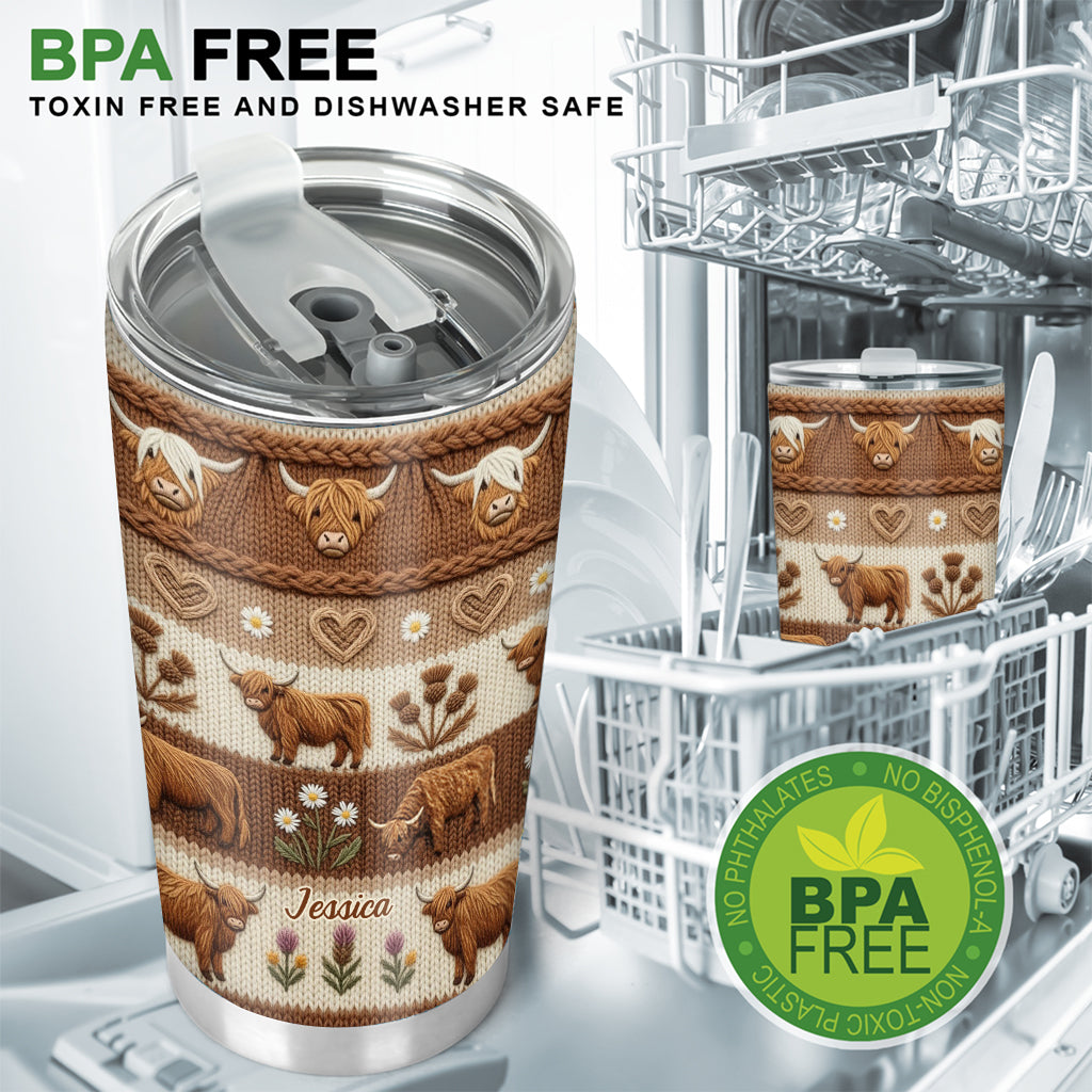 Love Highland Cows - Personalized Highland Cow Tumbler