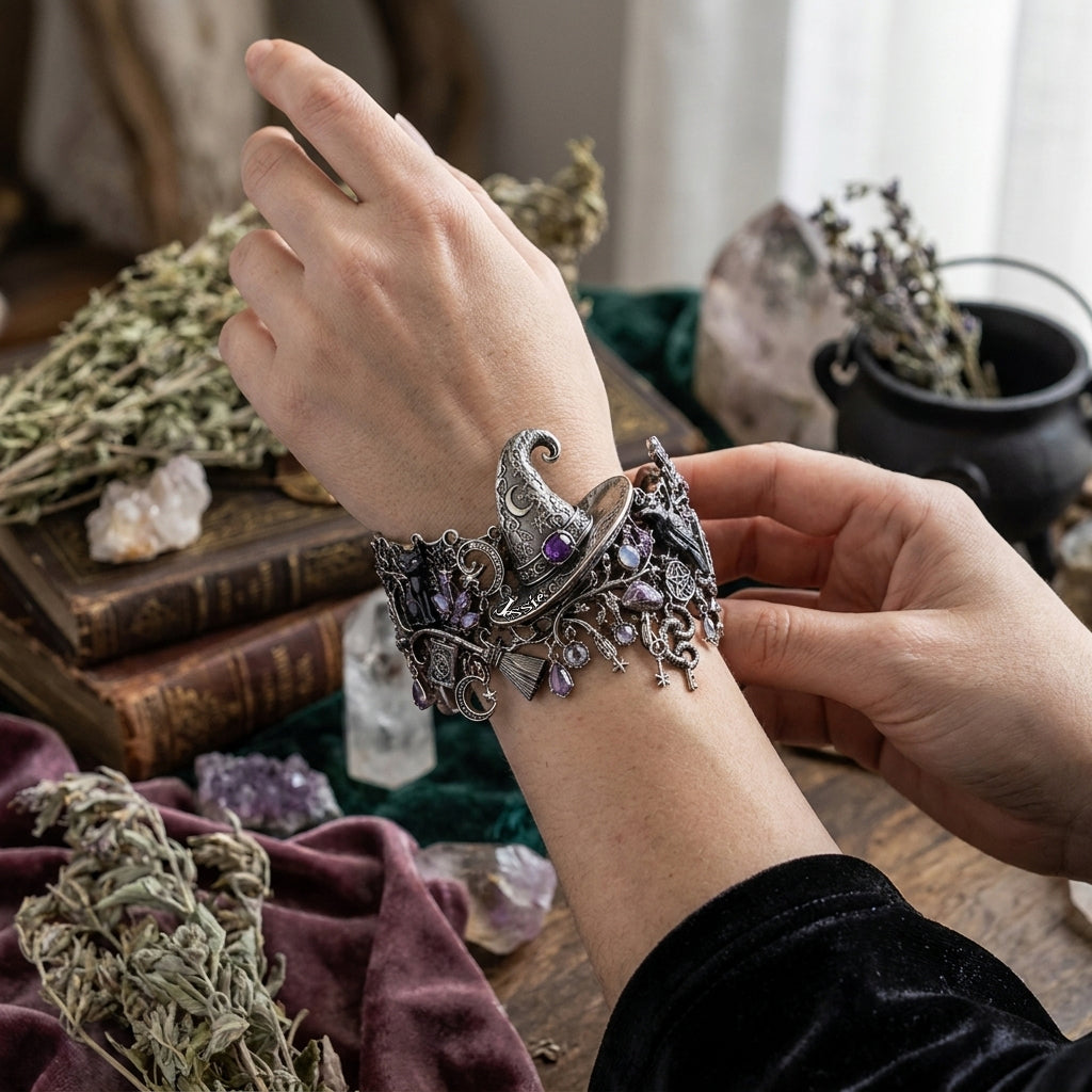 Enchanted Witch - Personalized Witch Bracelet & Ring Set