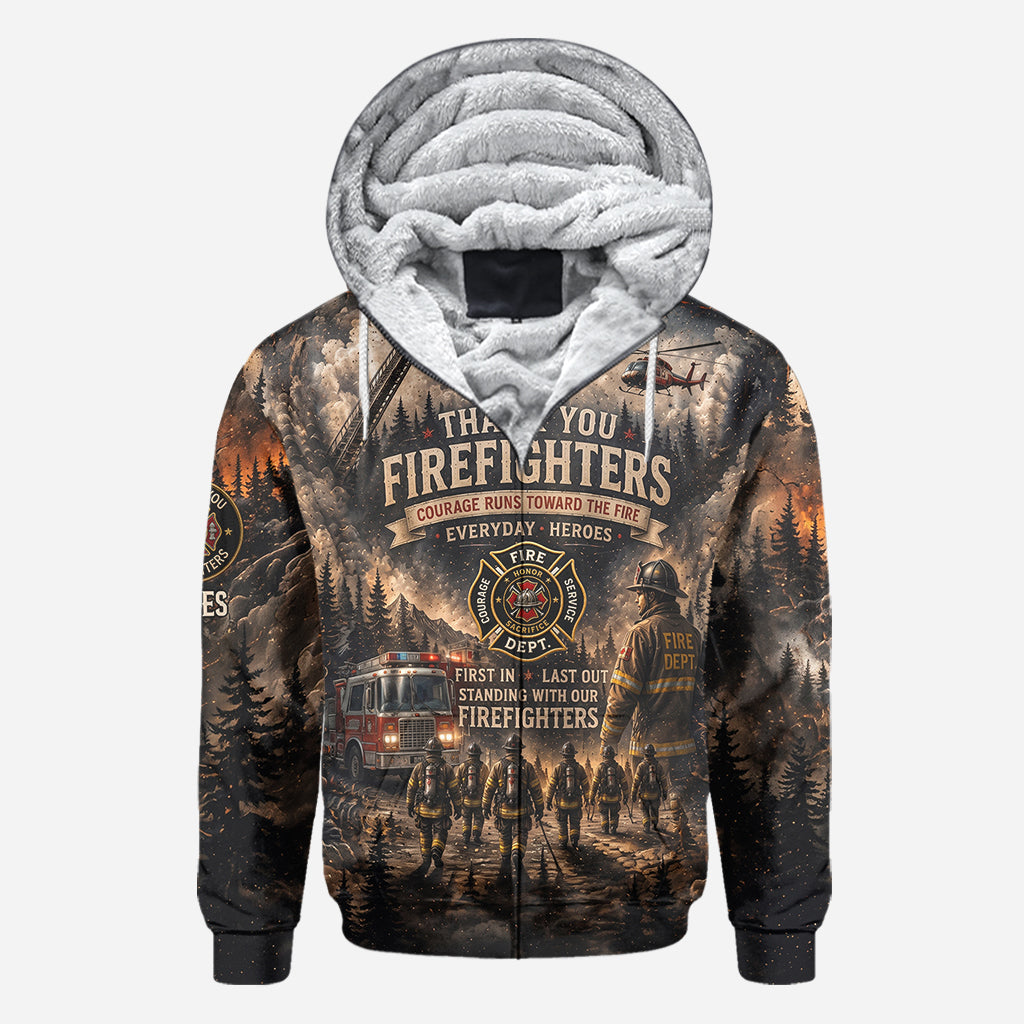 Firefighters Stand with Canada - Personalized Firefighter All Over Shirt