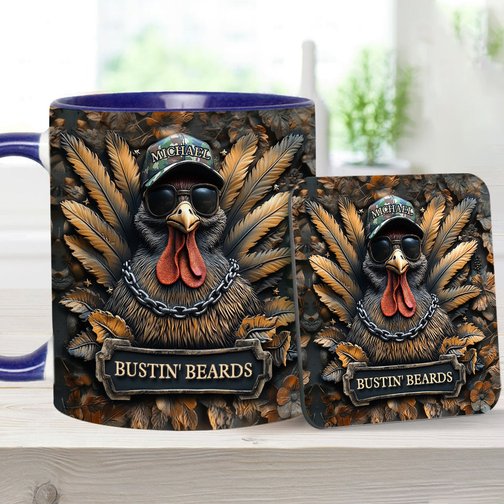 Bustin' Beards - Personalized Hunting Accent Mug