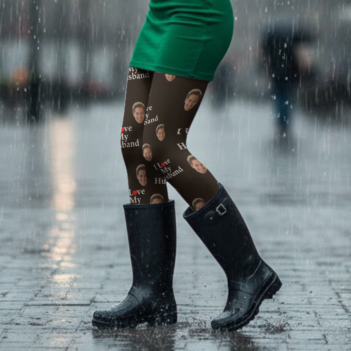 I Love You - Personalized Couple Women Pantyhose Tights