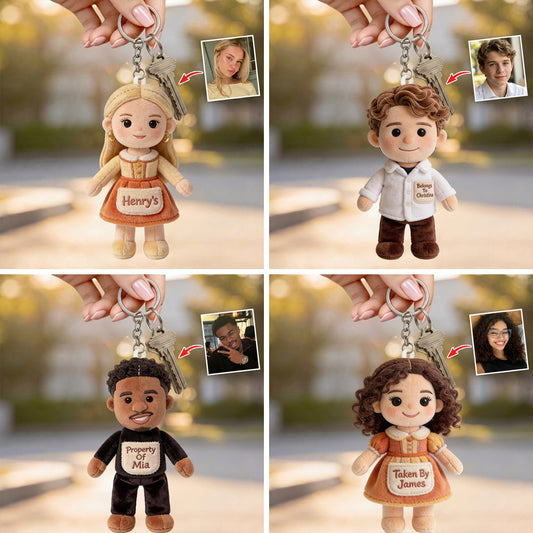 Vous m'appartenez - Porte-clés en peluche personnalisé pour couples