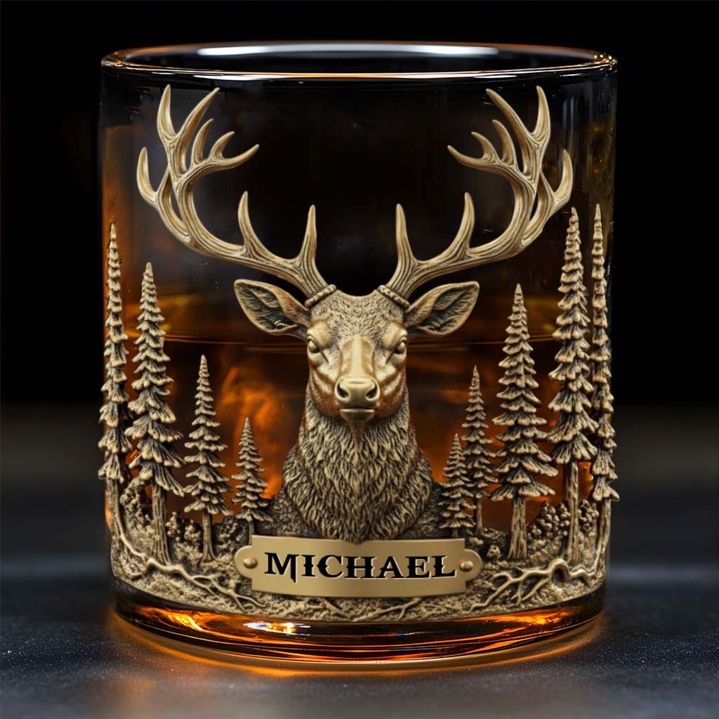 Love Hunting - Personalized Hunting Whiskey Glass