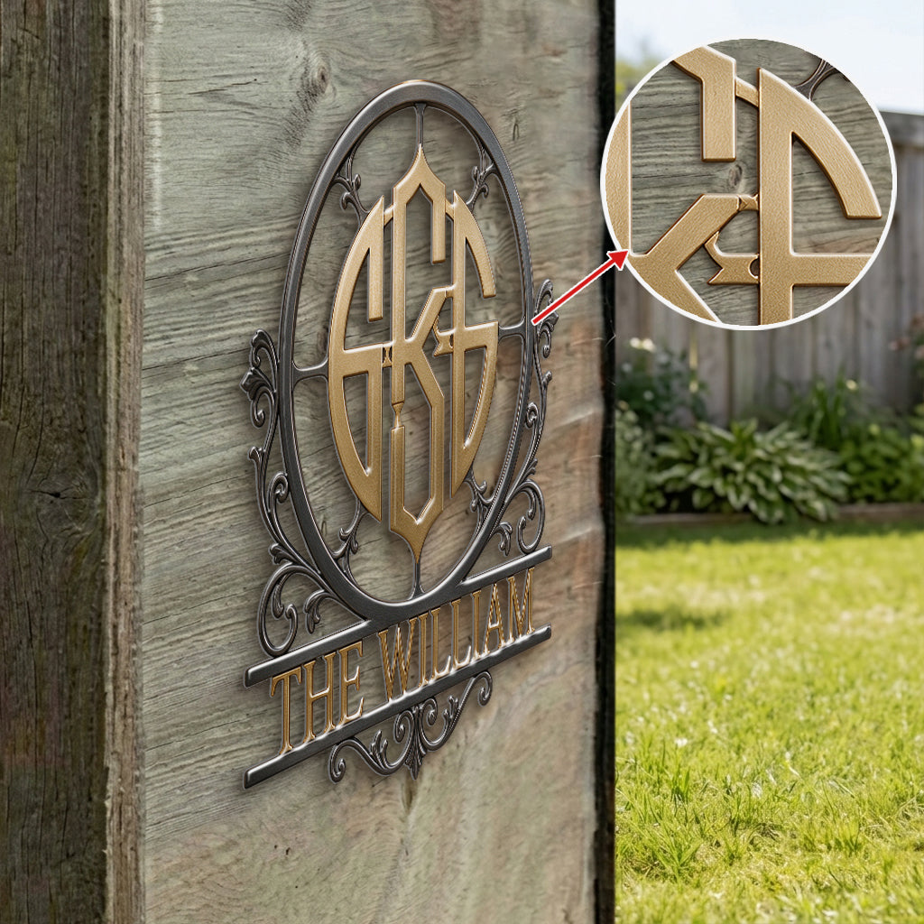 Welcome Home - Personalized Family 3D Printed Cut Metal Sign