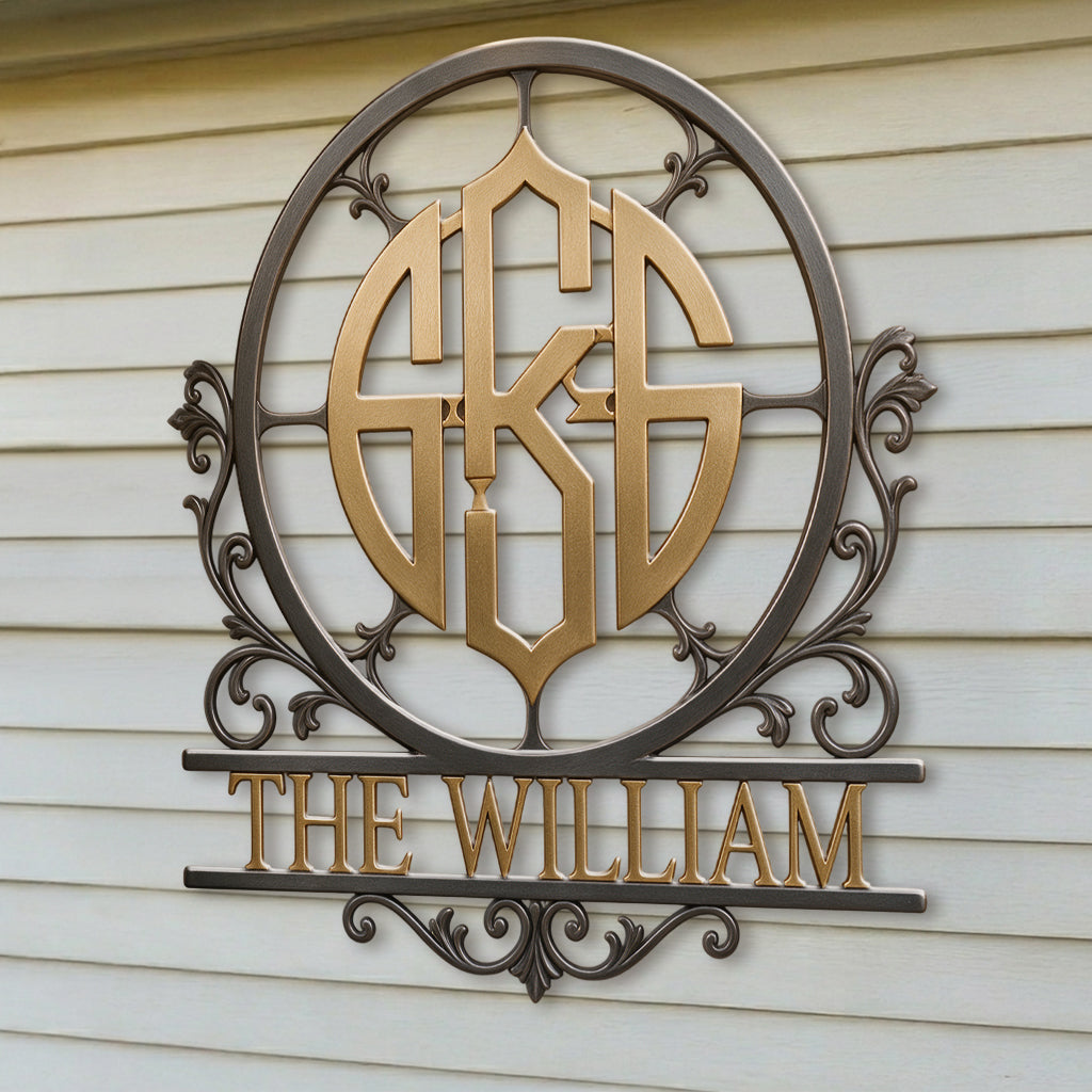 Welcome Home - Personalized Family 3D Printed Cut Metal Sign