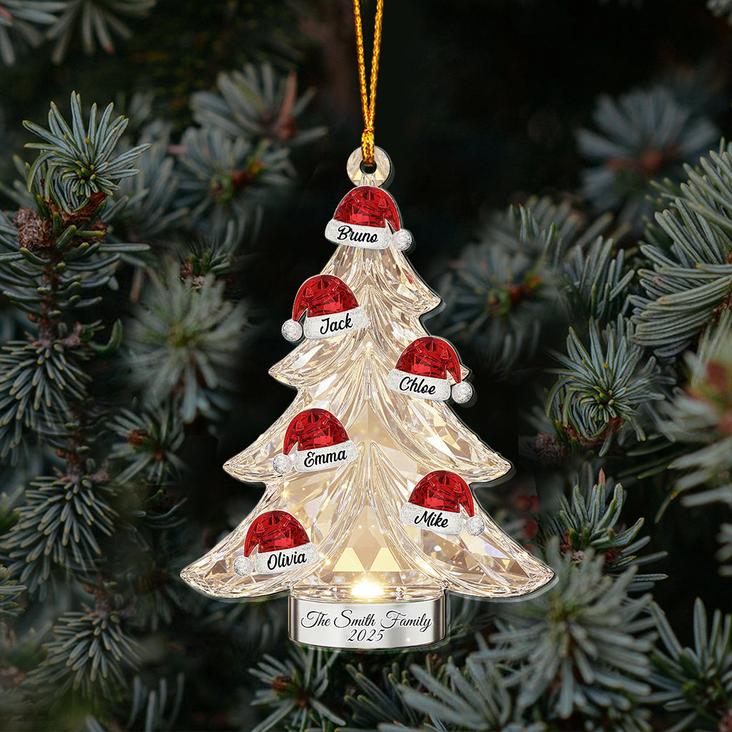 Merry Christmas To Family - Personalized Family Transparent Ornament