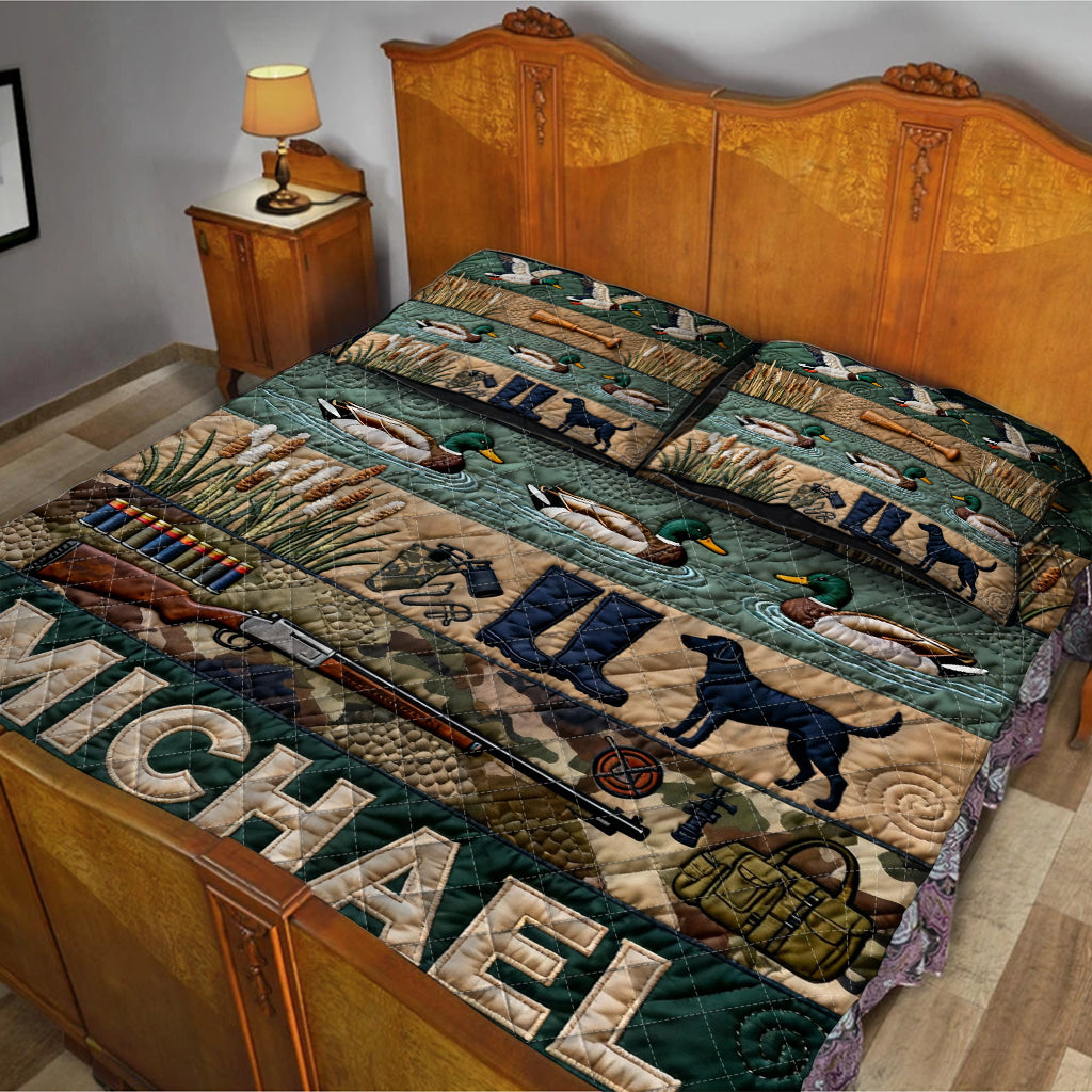 Duck Hunting Season - Personalized Hunting Quilt Set