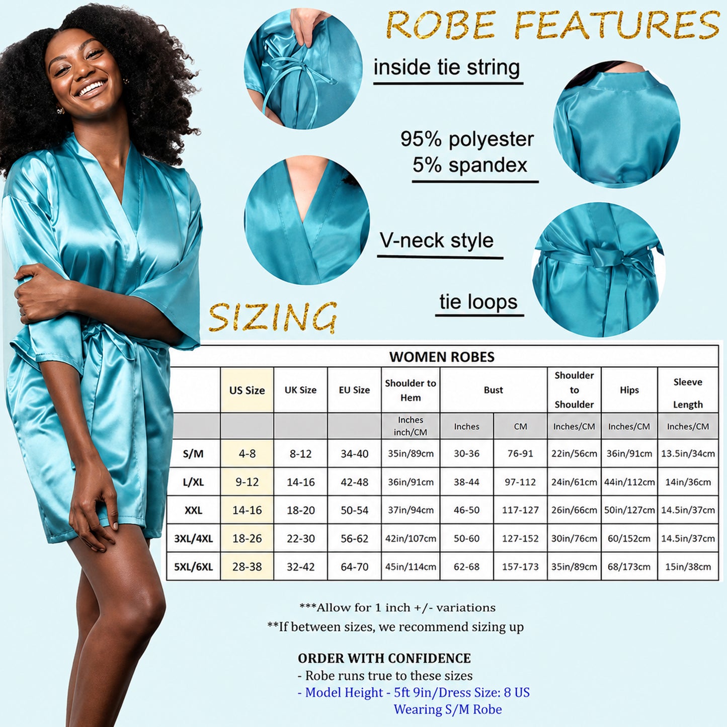 Besties Forever - Personalized Bestie Satin Robe