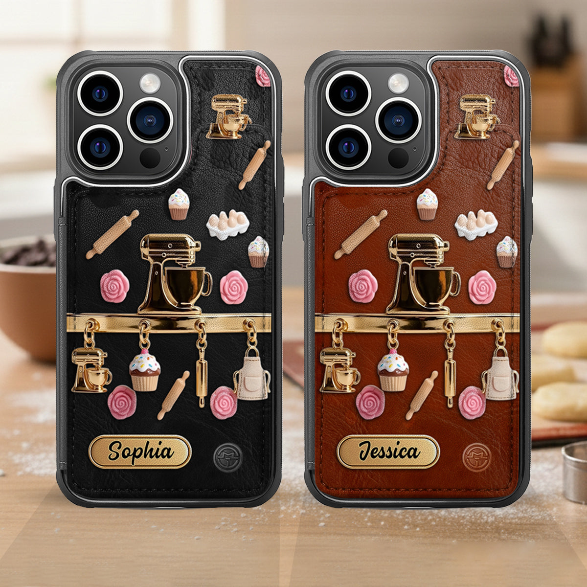 Love Baking - Personalized Baking Fully Printed Wallet Phone Case
