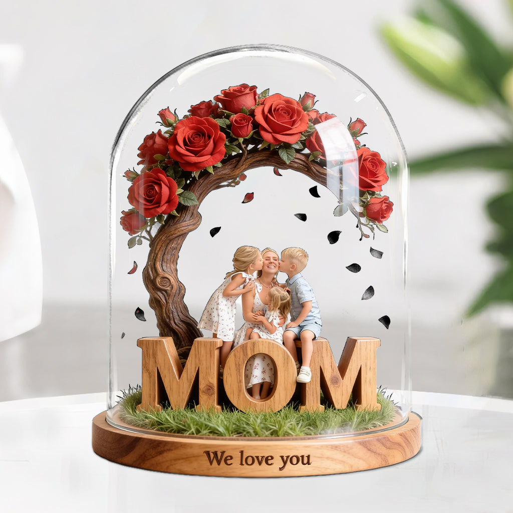 Arbre généalogique - Plaque acrylique personnalisée « Mère » en forme de carte de naissance
