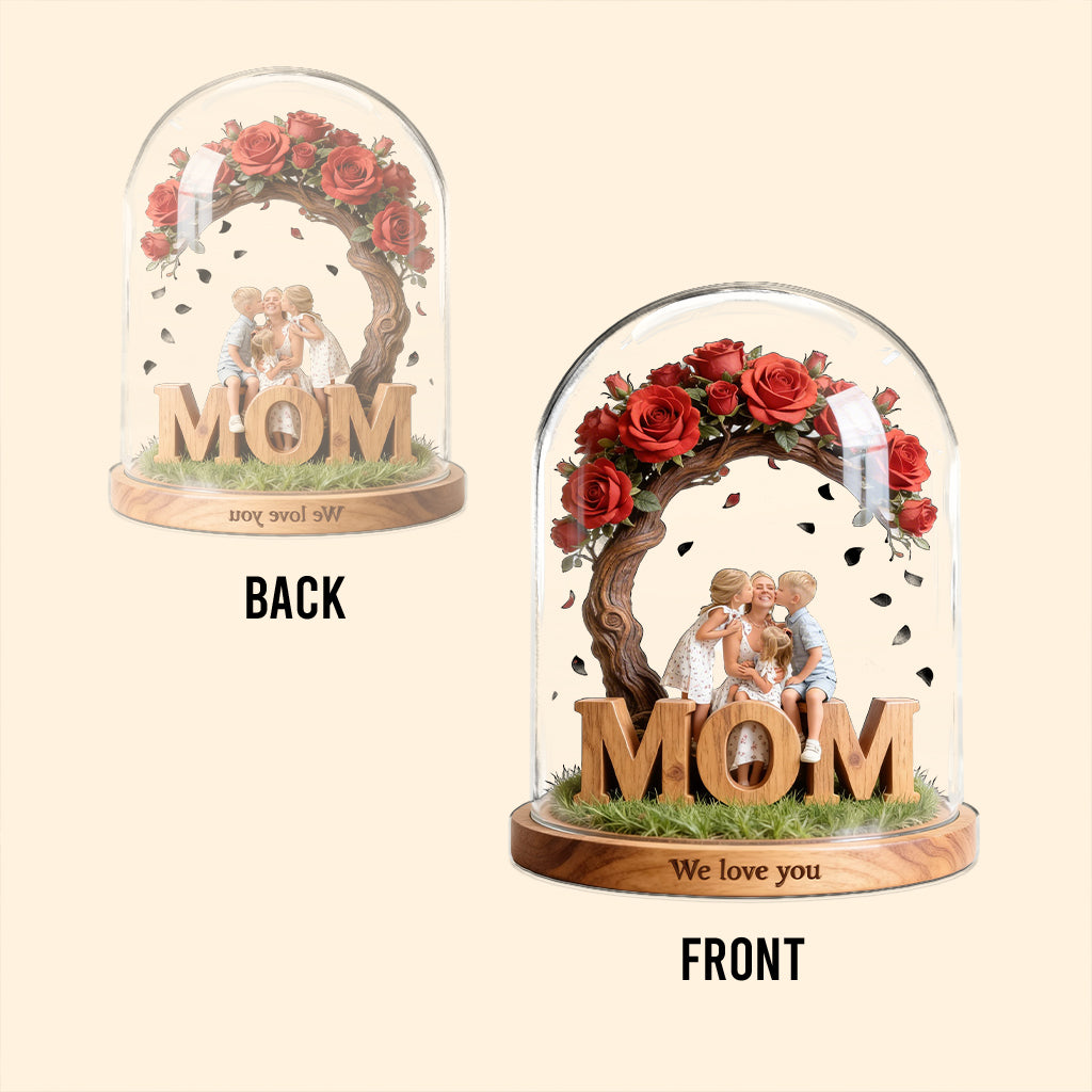 Arbre généalogique - Plaque acrylique personnalisée « Mère » en forme de carte de naissance