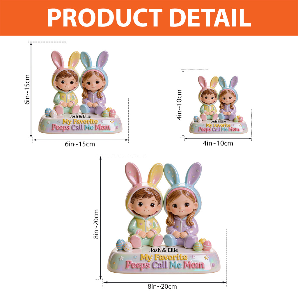 My Favourite Peeps Call Me Grandma - Personalized Grandma Custom Shaped Acrylic Plaque