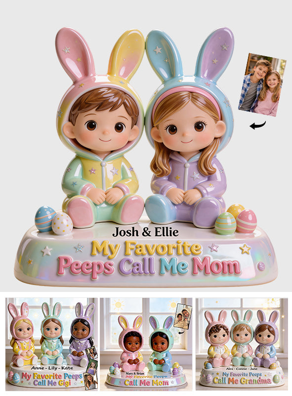 My Favourite Peeps Call Me Grandma - Personalized Grandma Custom Shaped Acrylic Plaque