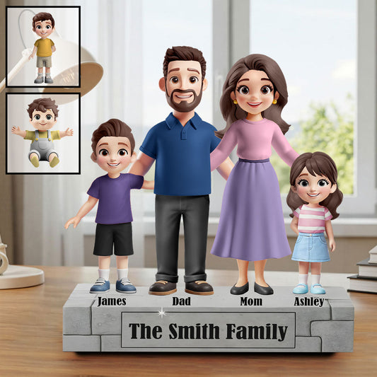 I Love My Family - Personalized Family Custom Shaped Acrylic Plaque