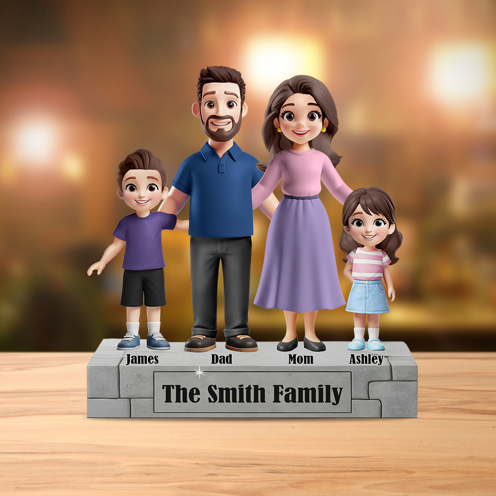I Love My Family - Personalized Family Custom Shaped Acrylic Plaque