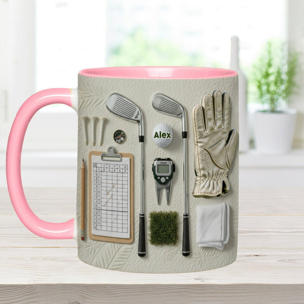 Live Love Golf - Personalized Golf Accent Mug