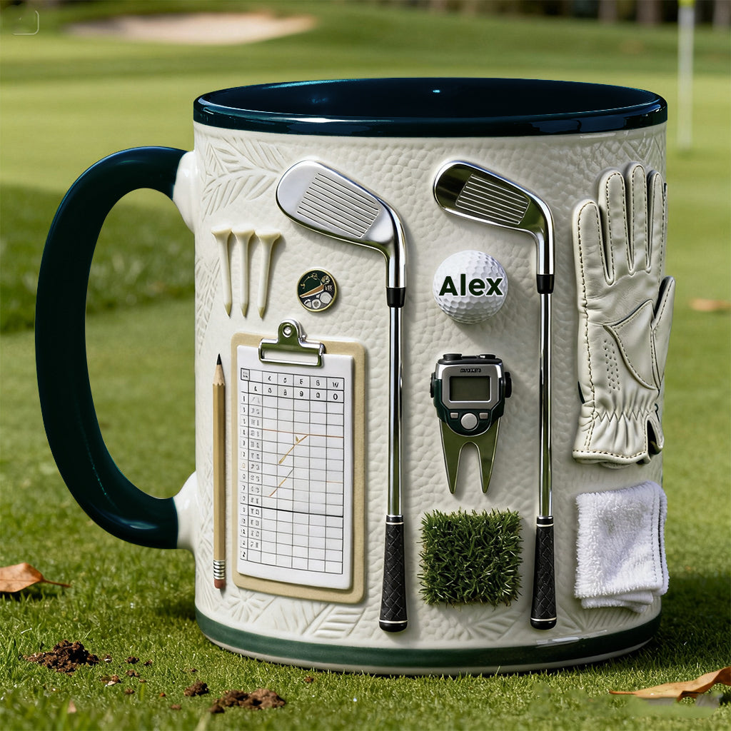 Live Love Golf - Personalized Golf Accent Mug