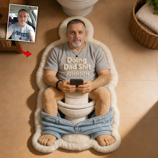 Individuelles Foto für Väter - Personalisierter rutschfester Teppich