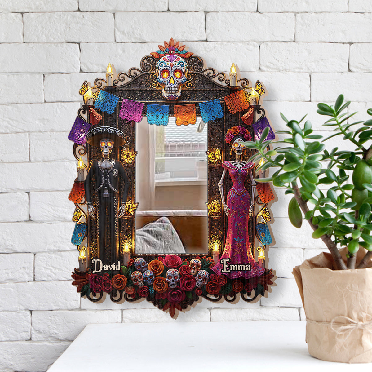 Till Death Do Us Part - Personalized Couple Wall Hanging Mirror