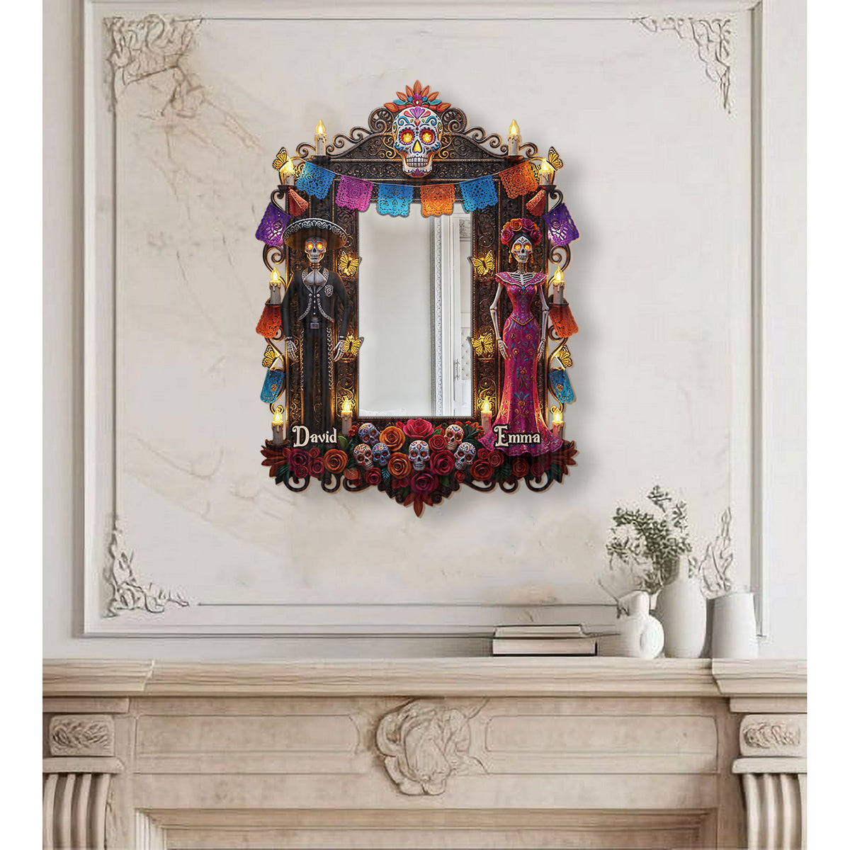 Till Death Do Us Part - Personalized Couple Wall Hanging Mirror