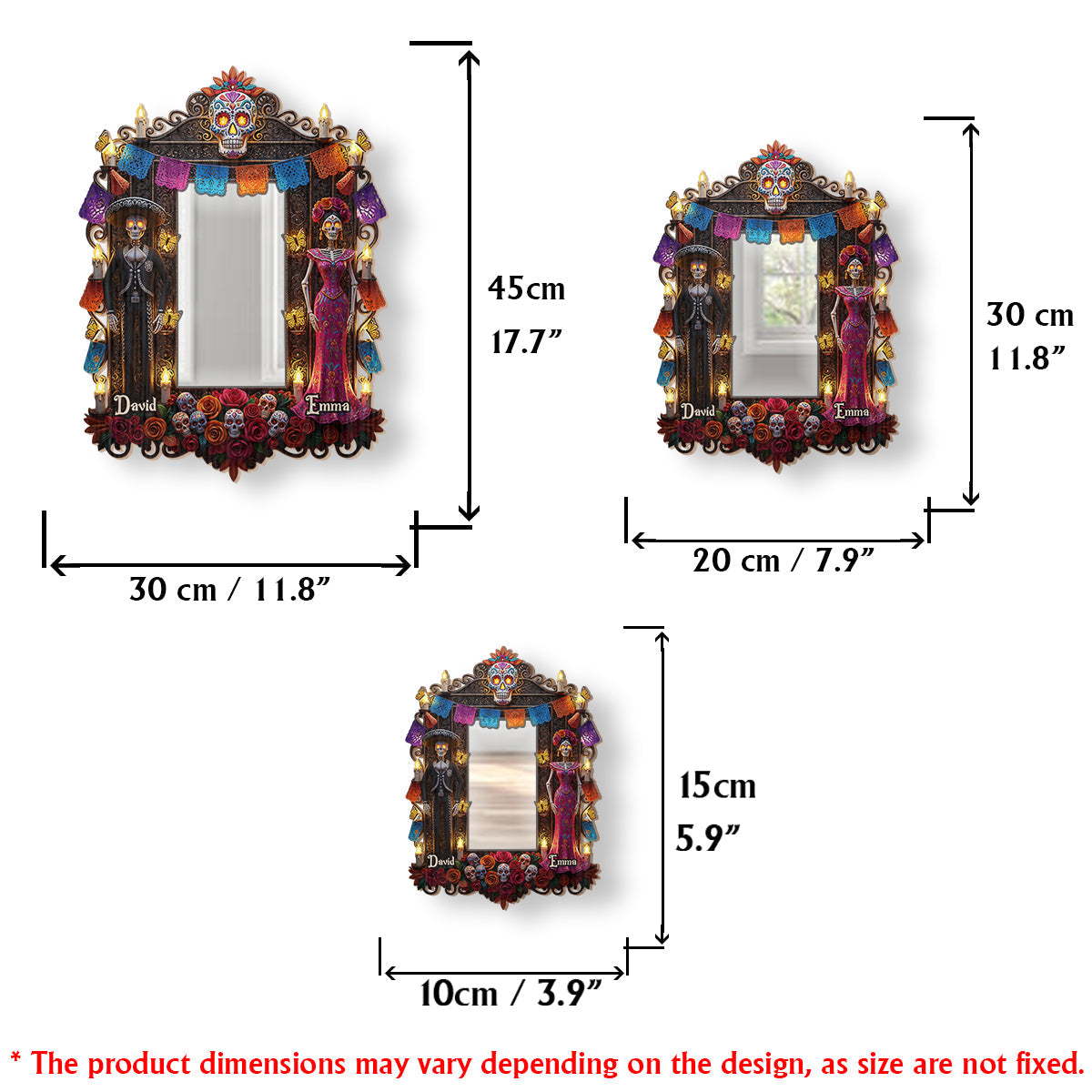 Till Death Do Us Part - Personalized Couple Wall Hanging Mirror