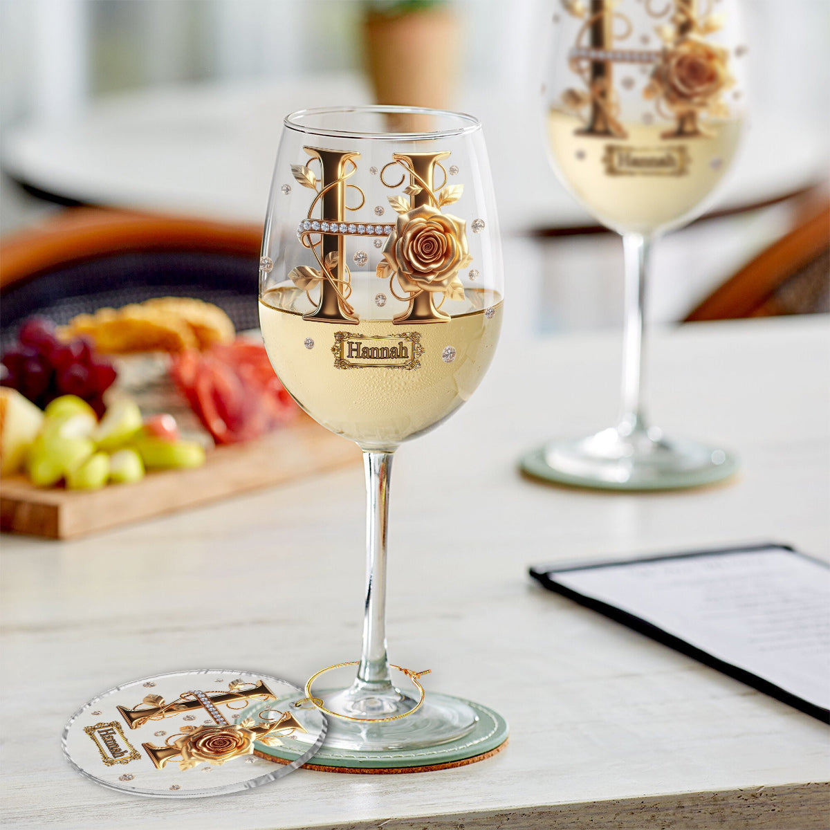 Alphabet Initial For Wine Lovers - Personalized Wine Wine Glass With Long Stem