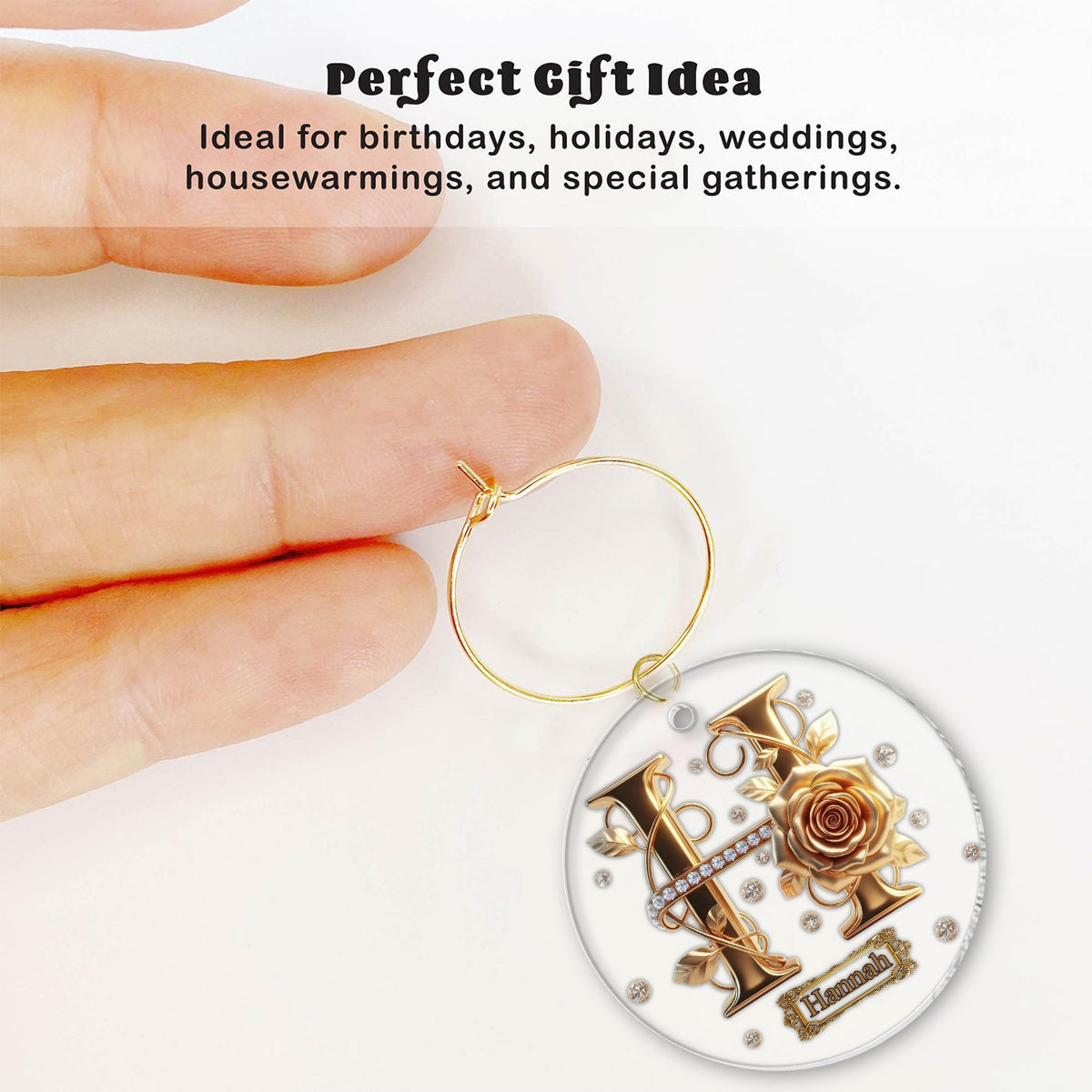 Alphabet Initial For Wine Lovers - Personalized Wine Wine Glass With Long Stem