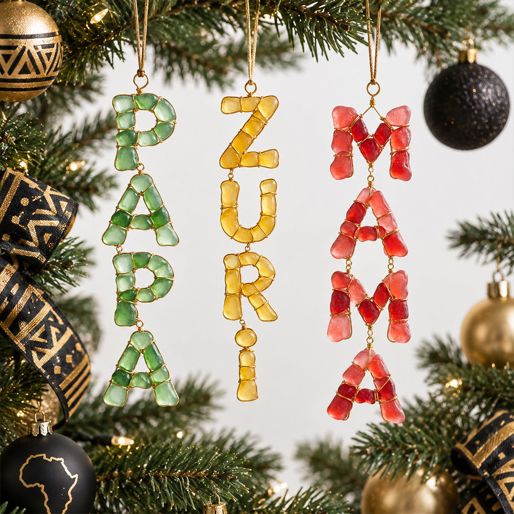 Sea Glass Styled Ornament - Personalized Family Ornament