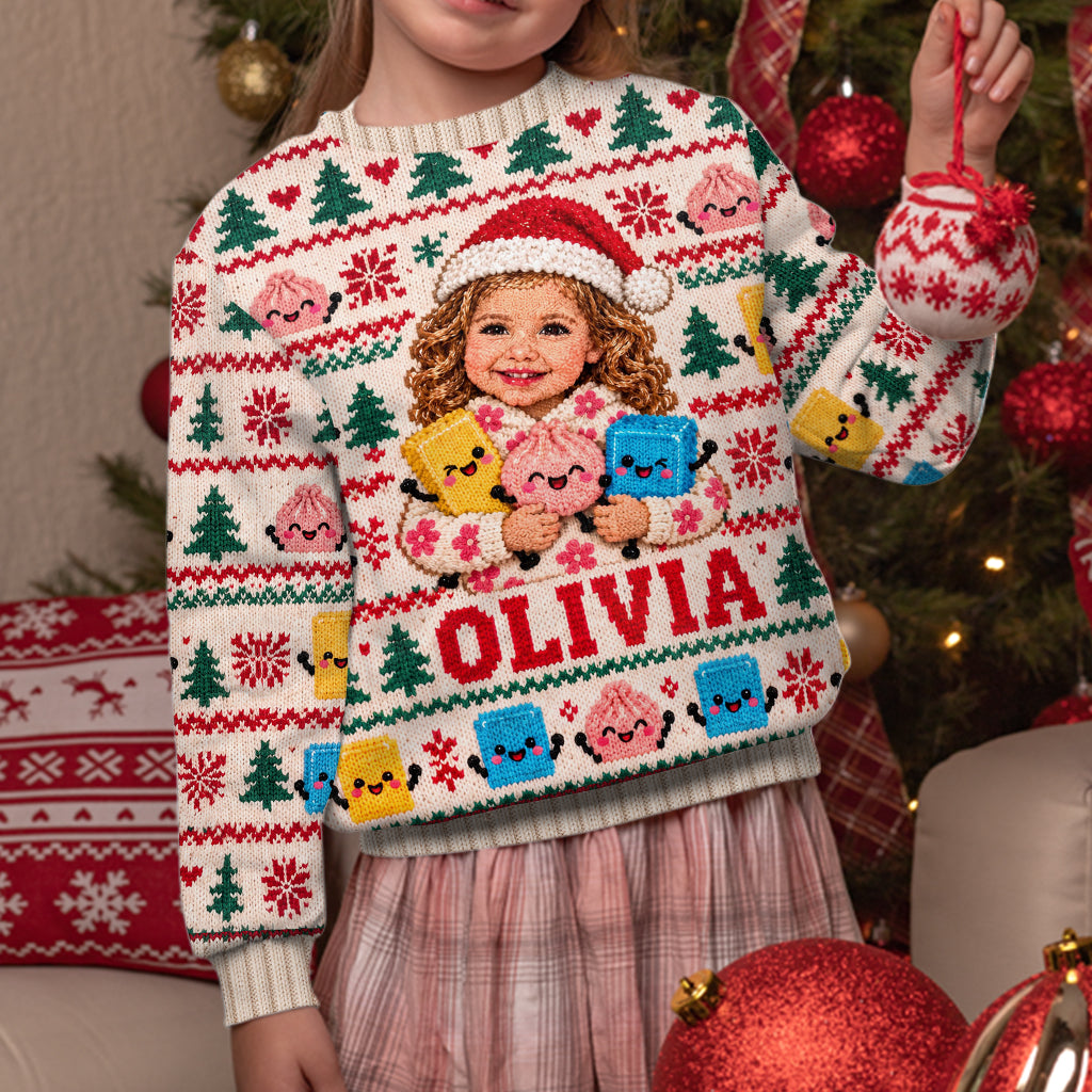 Merry Squishmas - Personalized Kid Ugly Sweater