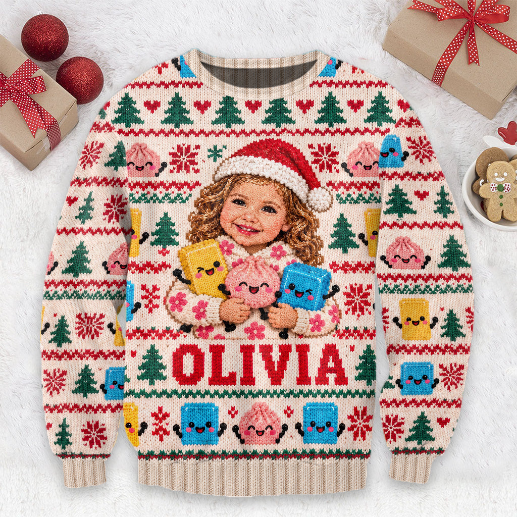 Merry Squishmas - Personalized Kid Ugly Sweater