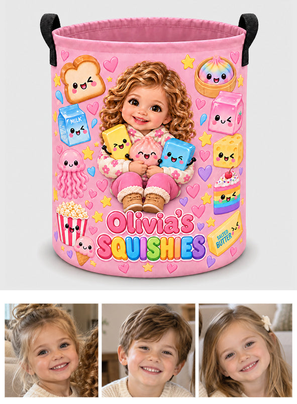 Squishy Basket Gift For kids - Personalized Kid Storage Basket