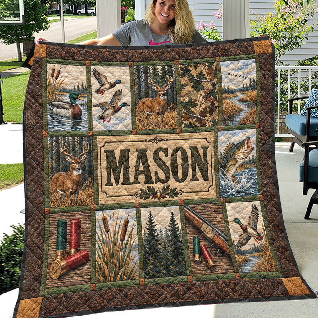 Love Hunting - Personalized Hunting Quilt