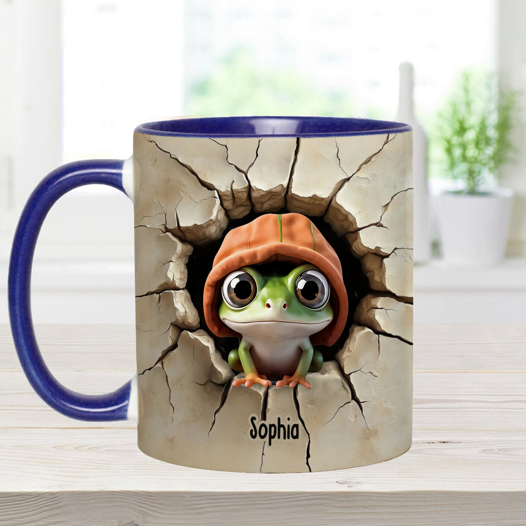 Niedlicher Frosch – Personalisierte Tasse mit Froschmotiv