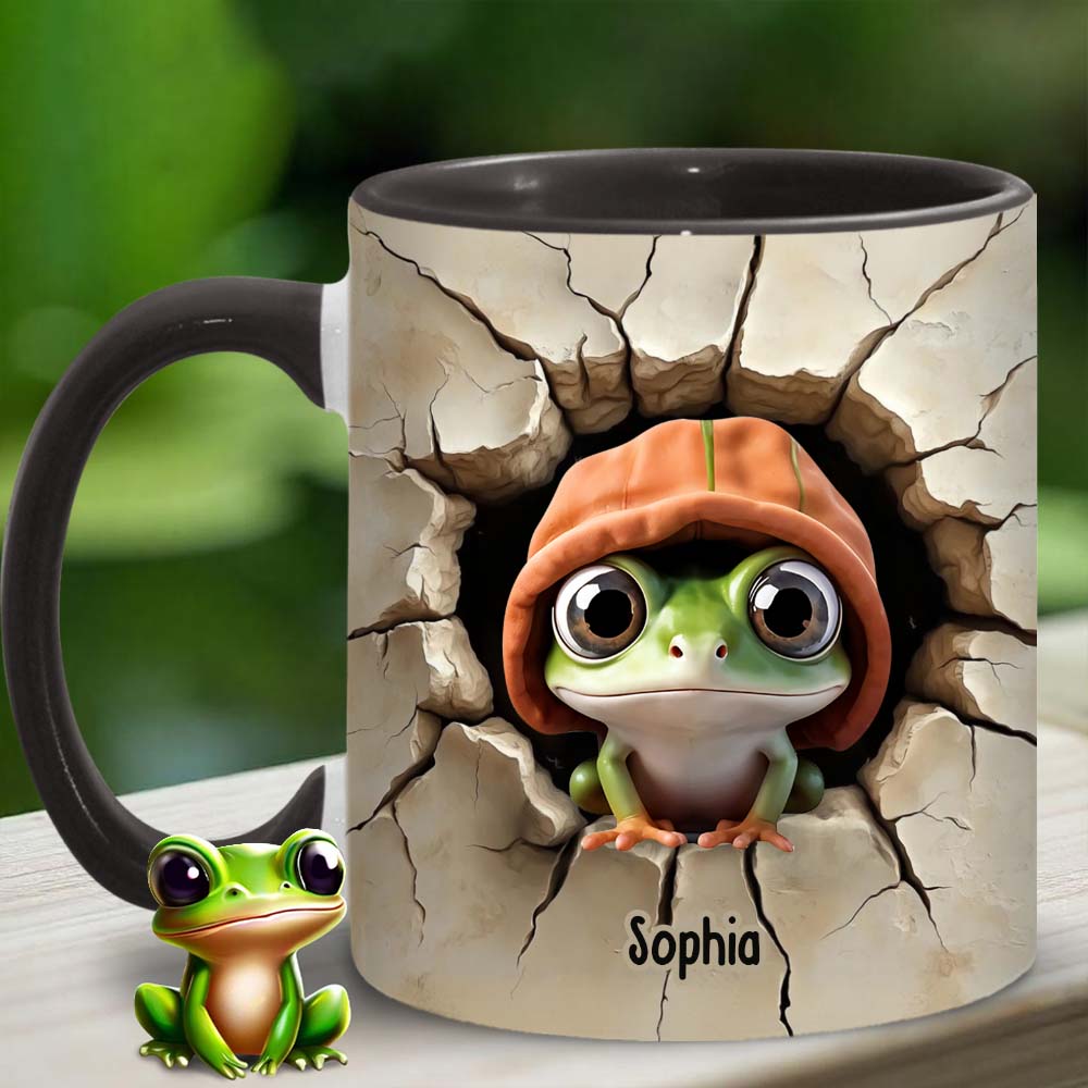 Niedlicher Frosch – Personalisierte Tasse mit Froschmotiv