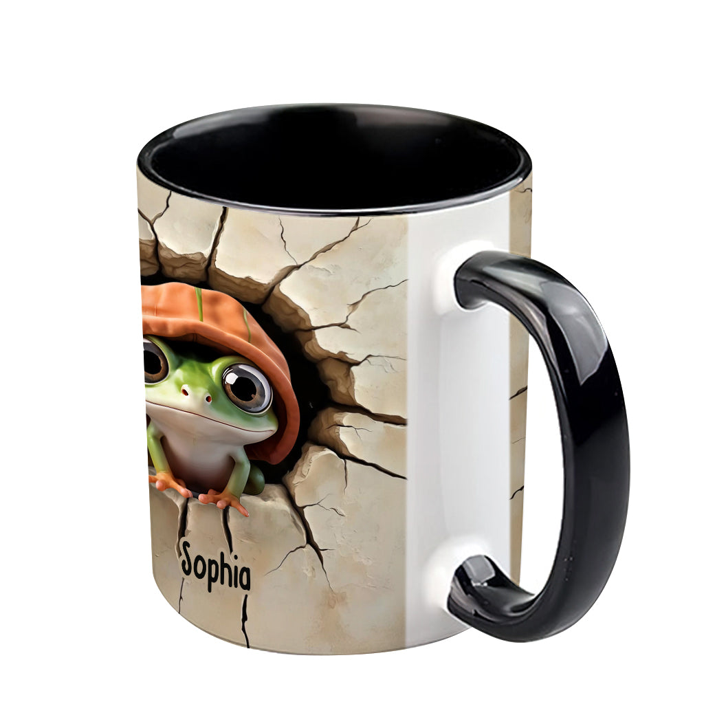 Niedlicher Frosch – Personalisierte Tasse mit Froschmotiv