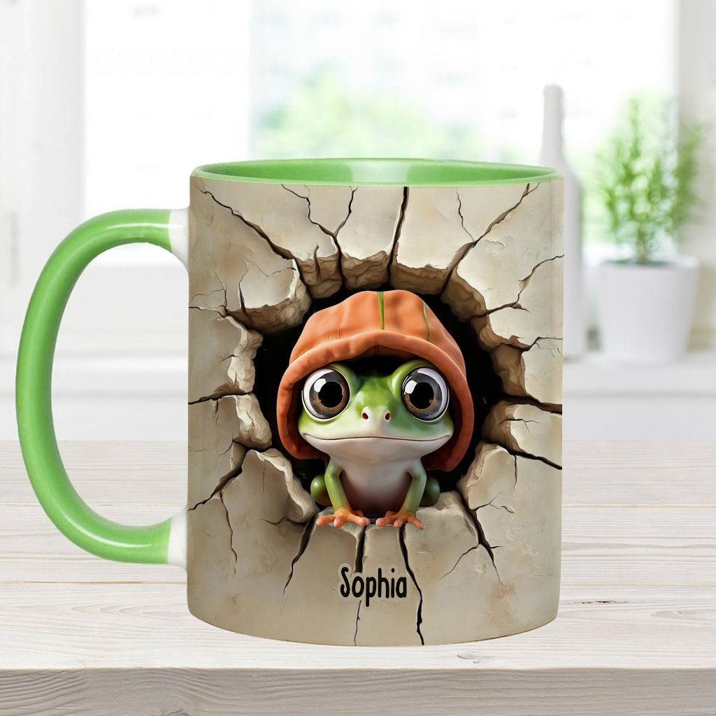 Niedlicher Frosch – Personalisierte Tasse mit Froschmotiv