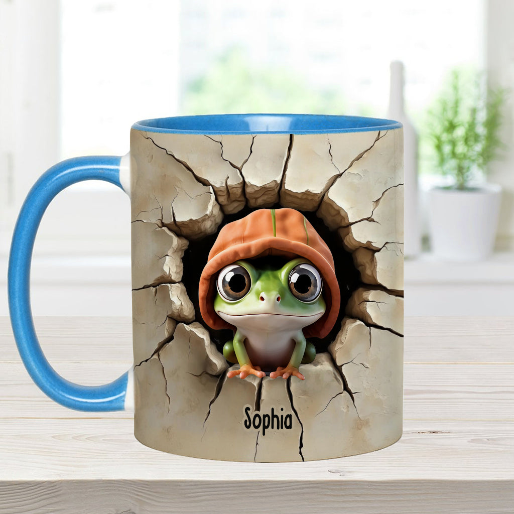 Niedlicher Frosch – Personalisierte Tasse mit Froschmotiv