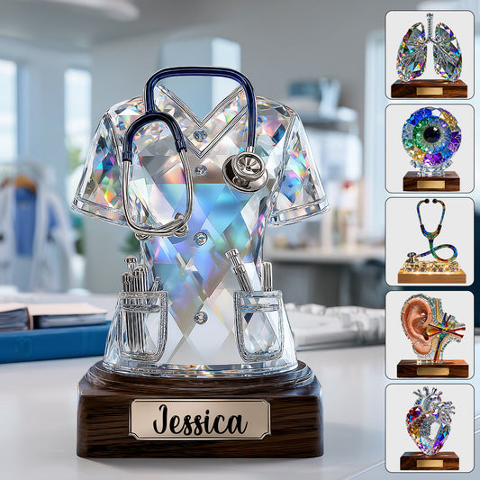 Love Nurse Life - Personalized Nurse Custom Shaped Acrylic Plaque