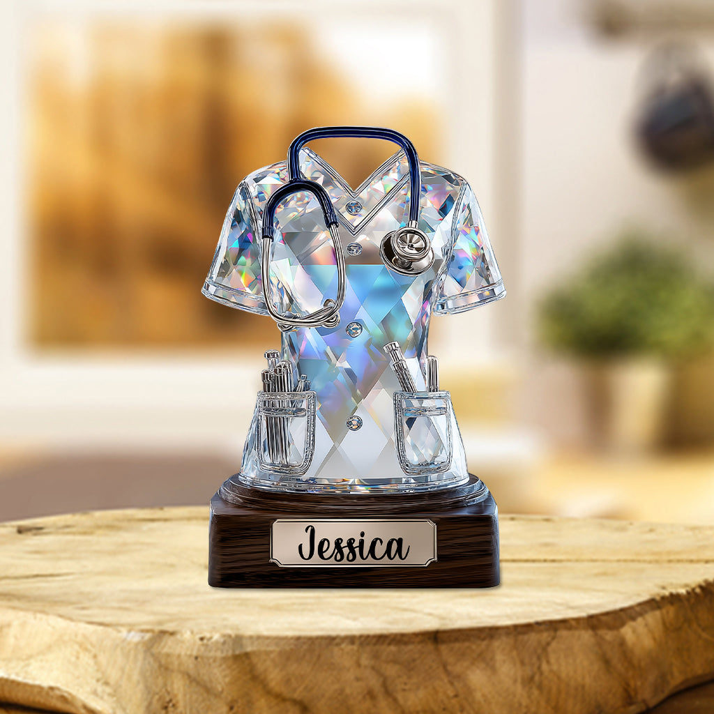 Love Nurse Life - Personalized Nurse Custom Shaped Acrylic Plaque