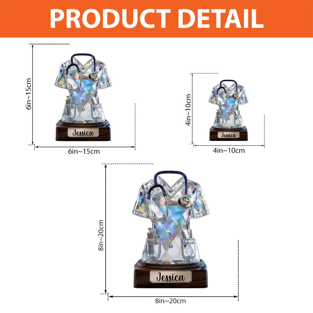 Love Nurse Life - Personalized Nurse Custom Shaped Acrylic Plaque