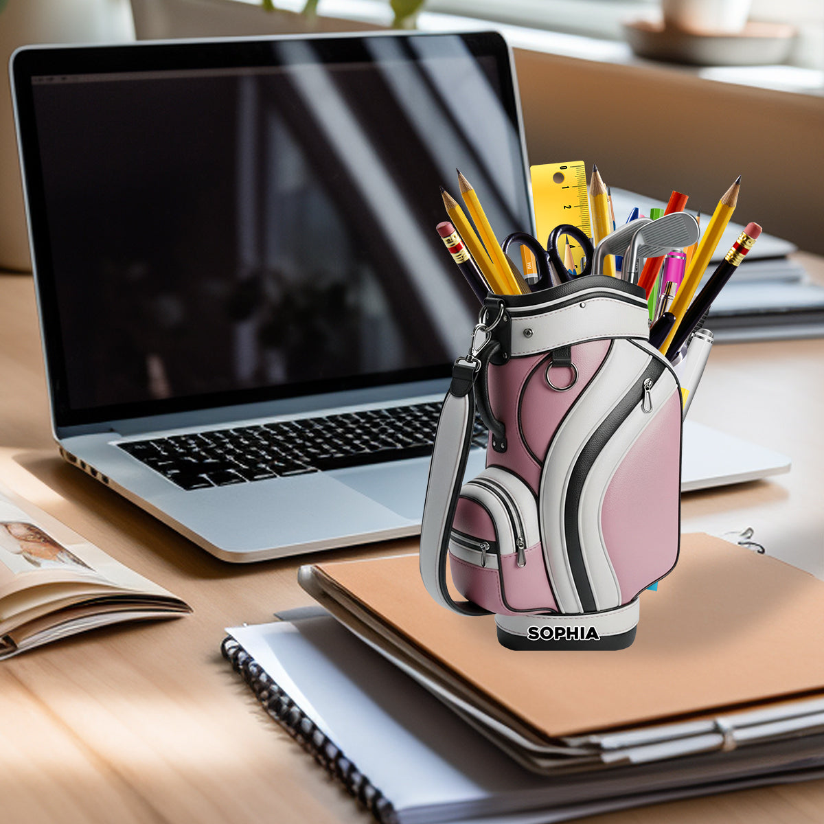 Golfer Life - Porte-stylo en bois personnalisé pour le golf