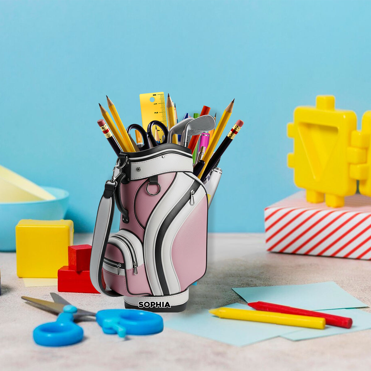 Golfer Life - Porte-stylo en bois personnalisé pour le golf