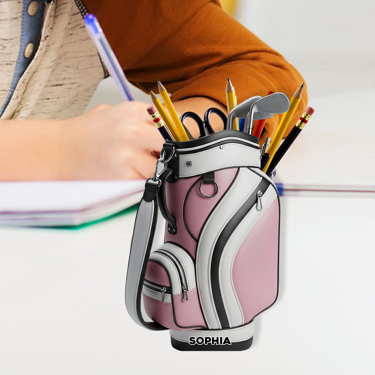 Golfer Life - Porte-stylo en bois personnalisé pour le golf