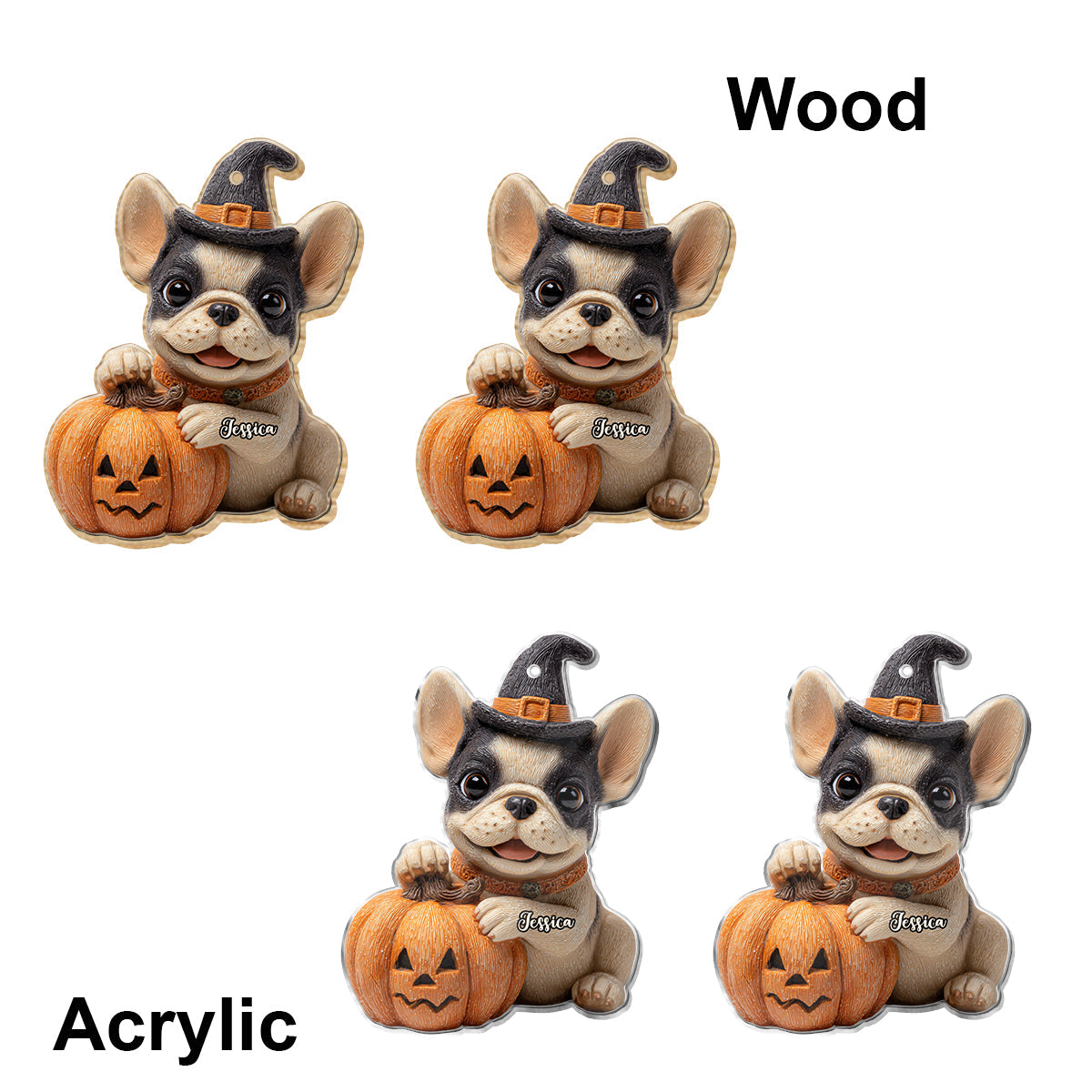 No Tricks Just Treats - Personalized Dog Earrings