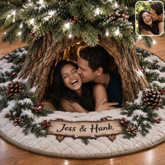 Custom From Any Photo - Personalized Couple Tree Skirt