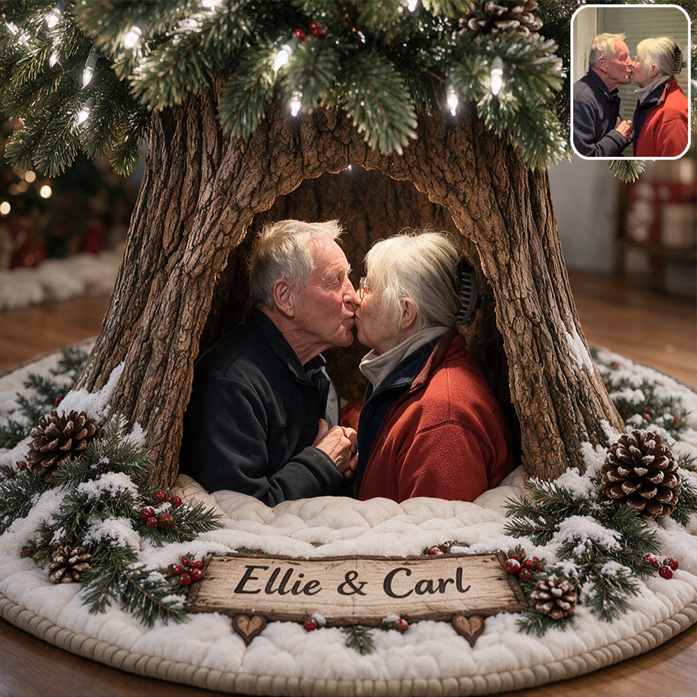 Custom From Any Photo - Personalized Couple Tree Skirt